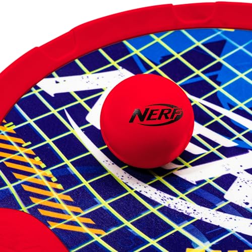 Nerf Small Driveway Tennis Set for Kids - 2 Player Kids Tennis Set - Rackets and Foam Ball - Indoor + Outdoor - (2) Rackets + Foam Ball Included