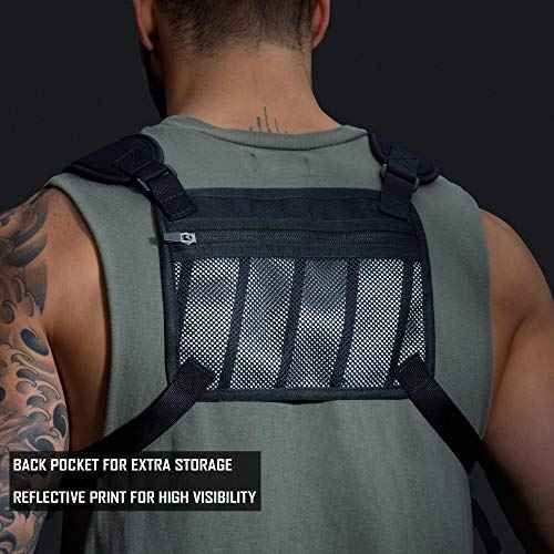 MVRK Water Resistant Chest Pack - Running Vest for Workouts, Running Phone Holder Extra Storage, Lightweight Running Pack