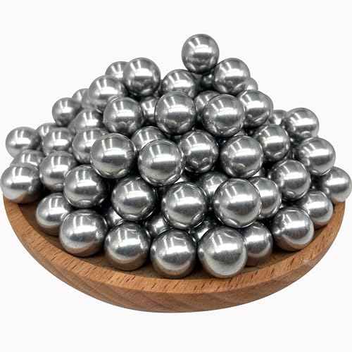 150 X 43 Cal Aluminum Balls for Self-Defense, Reusable Solid Hard .43 Caliber Ammo Fit for T4E Walther PPQ/ TPM1 and Glock17/G17 Gen 5(Silver Color)