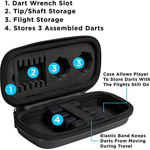 Viper Jaguar 80% Tungsten Soft Tip Darts with Storage/Travel Case, 18 Grams