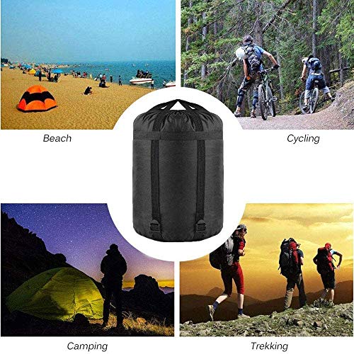 Water-Resistant Compression Sack for Sleeping Bags & Camping - Black 45L