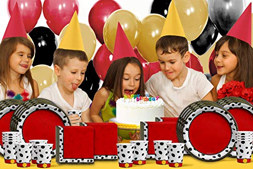 Dalmatians Birthday Party Supplies Set - Plates Napkins Cups for 16 - Themed Tableware Kit with Playful Graphics