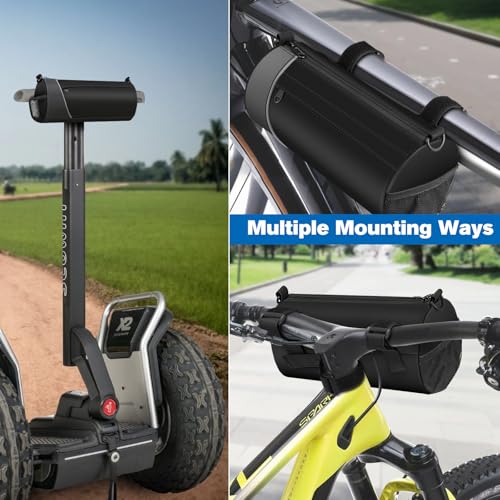 FINPAC Waterproof Bike Handlebar Bag with Gray and Black Variations - 2.4L Storage
