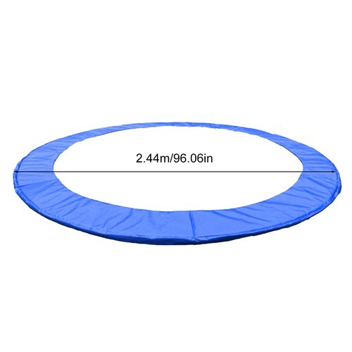 Trampoline Pad Replacement 8 Feet, Upgraded Waterproof Safety Spring Cover Round Frame Pad, No Hole for Pole
