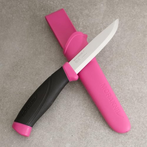 Morakniv Companion Fixed Blade Outdoor Knife with Stainless Steel Blade, 4.1-Inch, Magenta