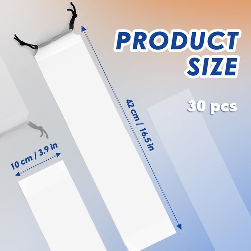 Playmat Bag for TCG ??30 Pack Waterproof Frosted White Polyethylene Storage Bags, Reusable Travel Pouch for Trading Card Game Mats, Large Portable Gaming Mat Cases