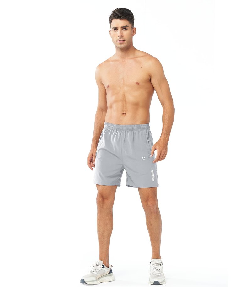 NORTHYARD Men's Athletic Running Shorts Gym Workout 7"/9"/5" Quick Dry Lightweight Sports Basketball Tennis 3 Zipper Pockets GREY-5inch L
