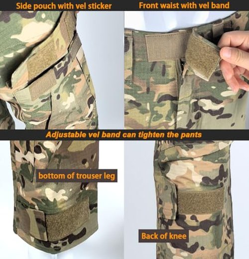 H World Shopping Military Army Tactical Airsoft Paintball Shooting Pants Combat Men Pants with Knee Pads MC (XL-36W)