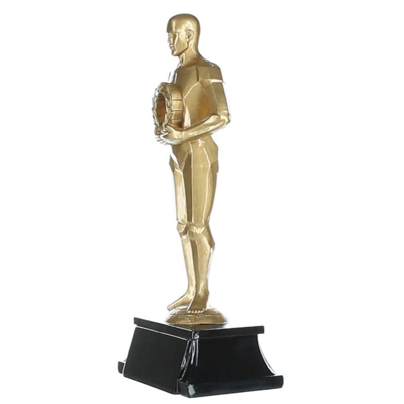 Decade Awards Male Achievement Trophy - Golden Achievement Award - Celebrate Success, Triumph and Victory in All Endeavors - Engraved Plate on Request (8 Inch Tall)