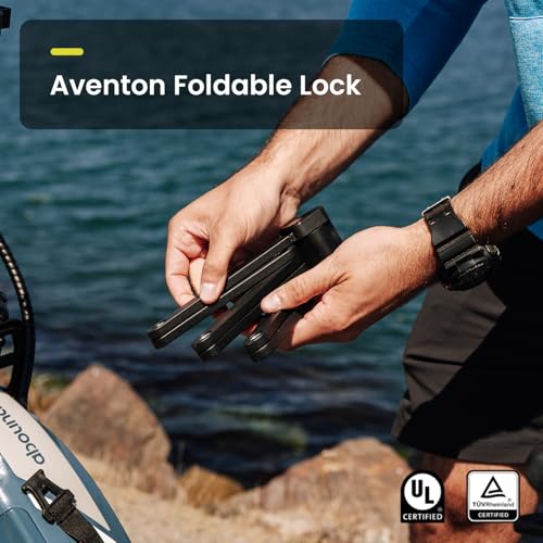 Heavy Duty Folding Bike Lock with Key - Anti-Theft Steel Cable for Electric and Folding Bikes