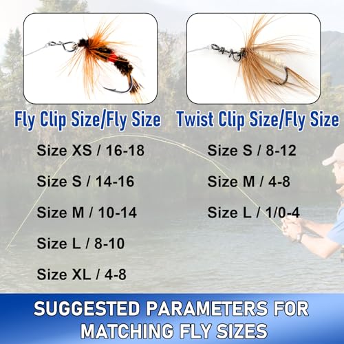 150-Pack Stainless Steel Fly Fishing Snaps - 3 Sizes Quick Change Lure Clips with Variation XS S M