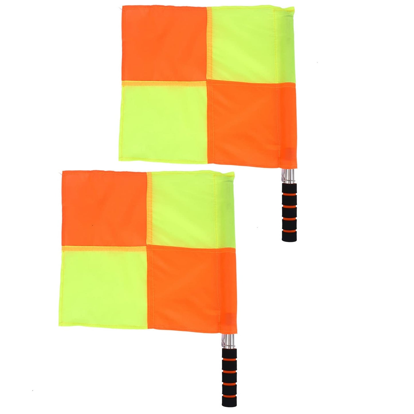 2Pcs Referee Flags, Athletic Soccer Referee Flags Soccer Officiating Flags, Referee Linesman Flag with Storage Bag for Sports Match Soccer Football Hockey Training Soccer Accessories Linesman Flags