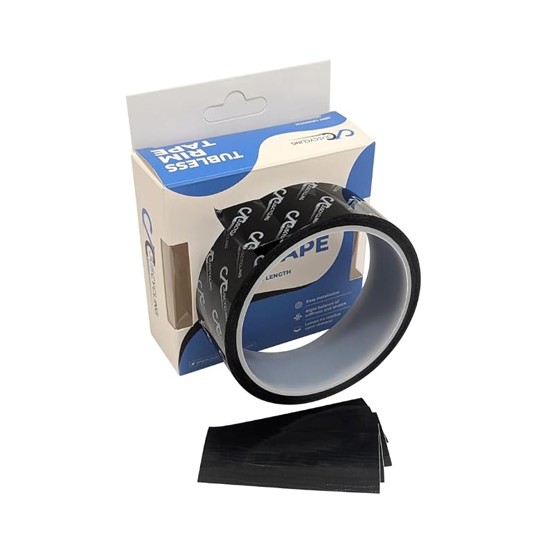 25mm x 10m Tubeless Rim Tape with 5 Finishing Strips - Strong Adhesion for MTB, Road & Gravel Bikes (Variation: 25mm/10m)