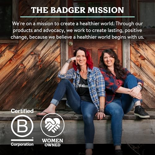 Badger Organic Bug Spray & Balm Stick Combo Pack - 4oz & 0.6oz All Natural Repellent