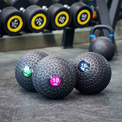 Fitvids Workout Exercise Fitness Weighted Medicine Ball, Wall Ball and Slam Ball, Multiple Styles and Sizes