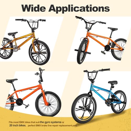 BMX Bike Gyro Brake Cable Set with Spinner Rotor for 20-Inch Bikes