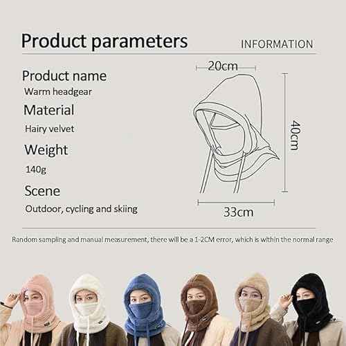 Balaclava Windproof Winter Face Mask Warm Fleece Ski Mask for Men and Women Cold Weather Motorcycle Bike Cycling Neck Warmer