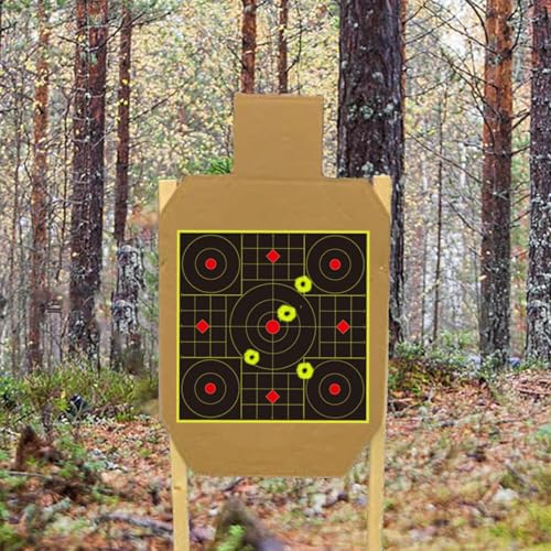 25 Pack Multi-Color 12x12 Inch Splatter Shooting Targets with Adhesive & Repair Patches
