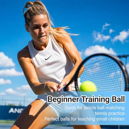 Tennis Balls 6 Pack for Practice & Dog Play - High Elasticity, Multi-Color