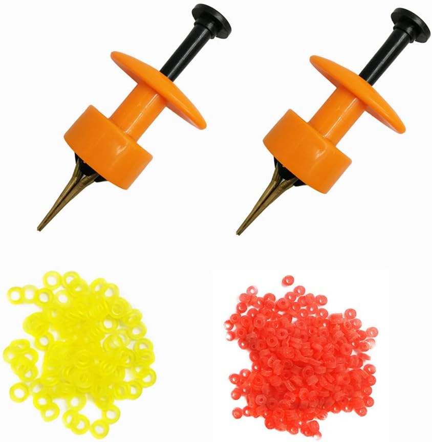2X Pellet Bander Tool Micro Bait Bands Banding Match Coarse Fishing Terminal Tackle Set w/ 600 Bands