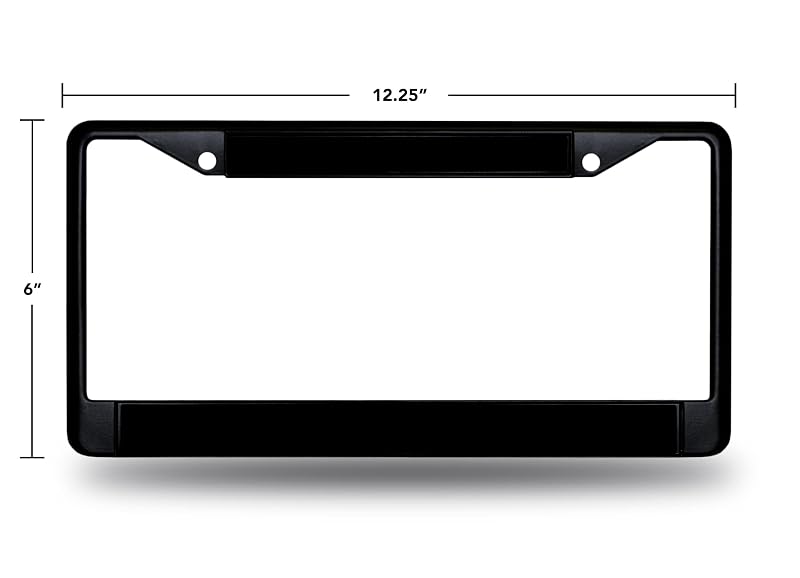 NCAA 12x6 Car Frame - Black Chrome with Decal Insert - Washington State Cougars