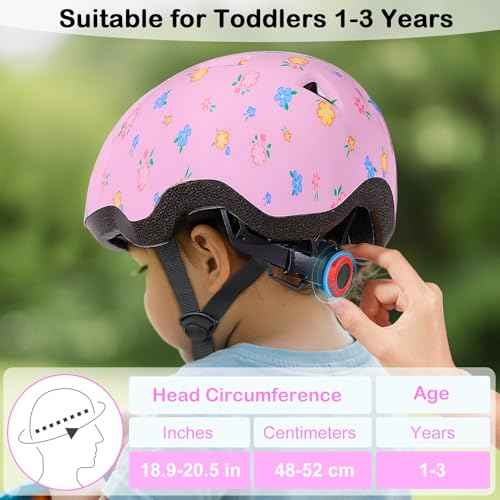 Toddler Helmet, Toddler Bike Helmet for Kids, Infant Baby Bike Helmets for Toddlers Age 1-3 for Bicycle Scooter Skateboard Helmets