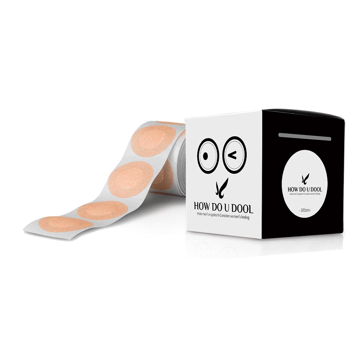 2XK-NOV Nipple cover for runners - Value Pack (100 Pieces), Disposable Running Nipple Covers Stickers for Men - 3.5cm Anti-Chafing Nipple Patch - Men Nipple Hider - Beige