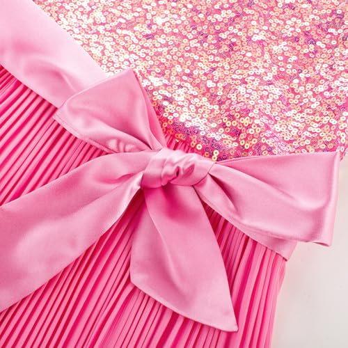 GRACE KARIN Girls Sequin Dress Christmas Party Dance Formal Birthday Fancy Sparkly Halter Chiffon Dresses Size 5-14
