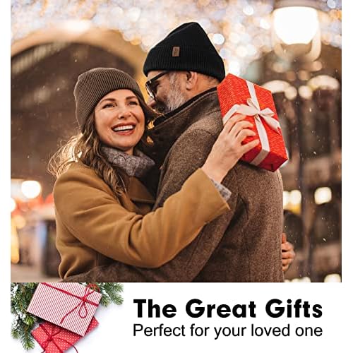 Wmcaps Winter Beanie for Men Women, Fleece Lined Beanie Soft Warm Knit Hat Ski Stocking Cuffed Cap