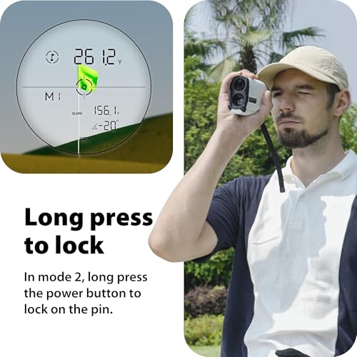 Gogogo Sport Vpro GS24 Golf & Hunting Laser Rangefinder, 7X Magnification, 1200 Yard Distance Measuring Range Finder with High-Precision Flag Pole Locking Vibration Function Slope Mode Continuous Scan