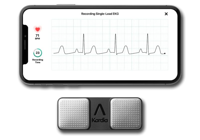 KardiaMobile 1-Lead Personal EKG Monitor – Record EKGs at Home – Detects AFib and Irregular Arrhythmias – Instant Results in 30 Seconds – Easy to Use – Works with Most Smartphones - FSA/HSA Eligible