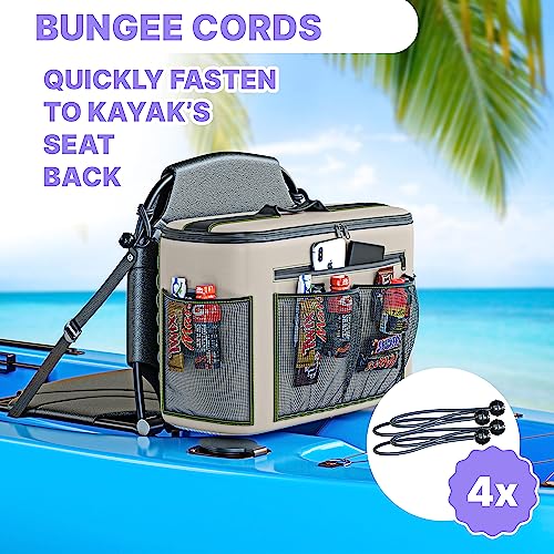 Kayak Cooler Behind Seat Waterproof Grey for Kayaking