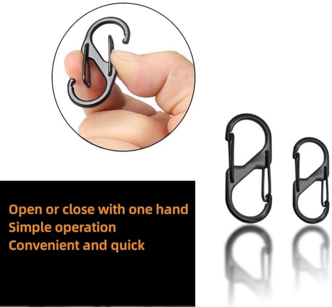 12Pcs Zipper Lock Clips Theft Deterrent, Backpack Zipper Lock Clip Quick Disconnect Carabiner Clip to Keep Zippers Closed(1.26 inch)