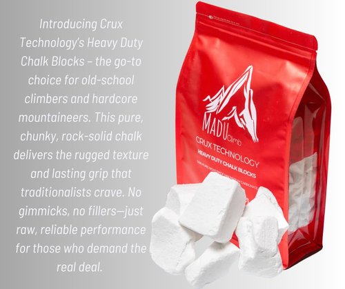 Madu Climb Premium Climbing Chalk – 100% Pure Magnesium Carbonate for Maximum Grip – No Fillers – Long-Lasting Performance for Bouldering, Sport Climbing, Gym & Training (Chunky Blocks)