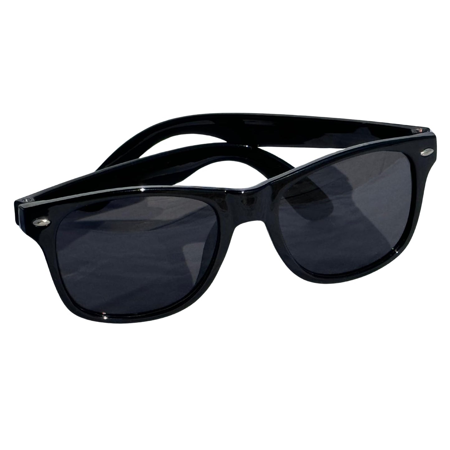 Thacher's Nook Kids Sunglasses Black Vintage Shades for Children Boys & Girls with UV400 Protection (Ages 3-10)