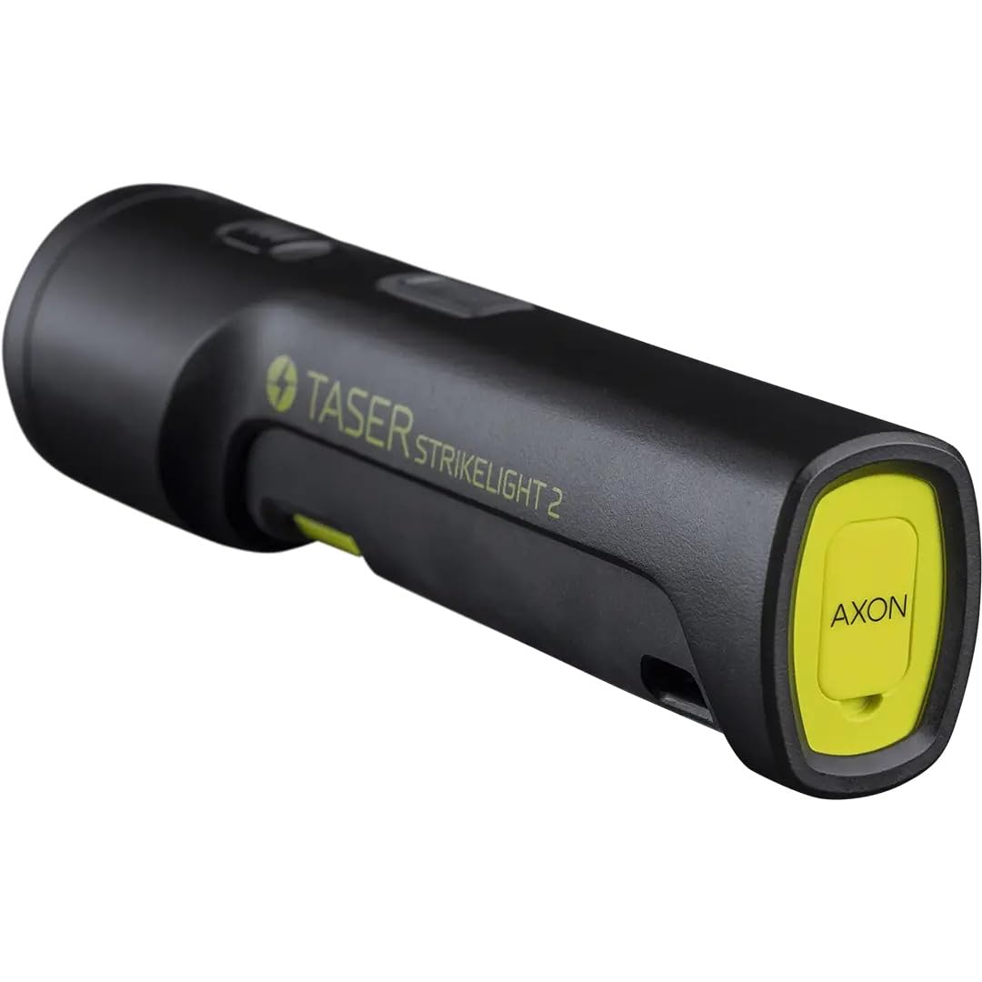 TASER StrikeLight 2 Rechargeable Self-Defense Flashlight with Painful 10 µC Stun Charge | Portable, Lightweight Protection for Running, Jogging, Pet Walking, Camping, Hiking, and Outdoors (Black)