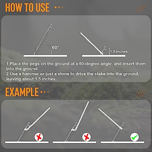 Grassman Tent Stakes 16 Pack - 9 Inch Heavy Duty Aluminum Ground Pegs with Reflective Ropes - Red Variation