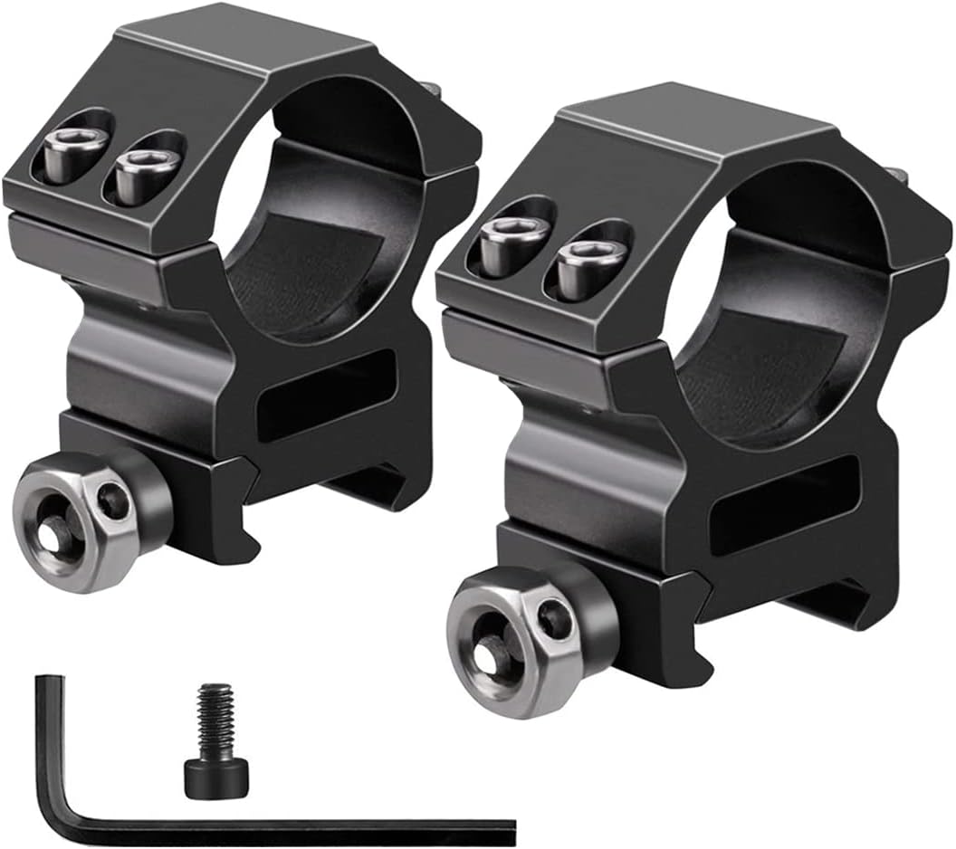 1'' Scope Rings, 2Pcs High Profile or 2Pcs Medium Profile 1 Inch Scope Mount Rings for Picatinny Rail