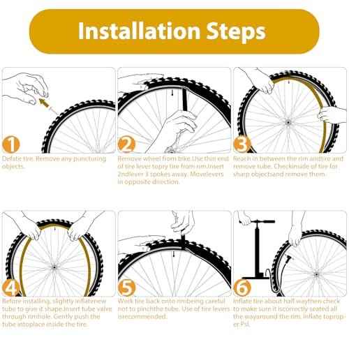 2 Pack 27.5 Inch Bike Tube, 27.5" Bicycle Tube for 27.5 x 1.75/1.9/1.95/2.0/2.1/2.125 Bike Tire, Butyl Rubber Inner Tube with 2 Tire Levers for Mountain MTB Bike