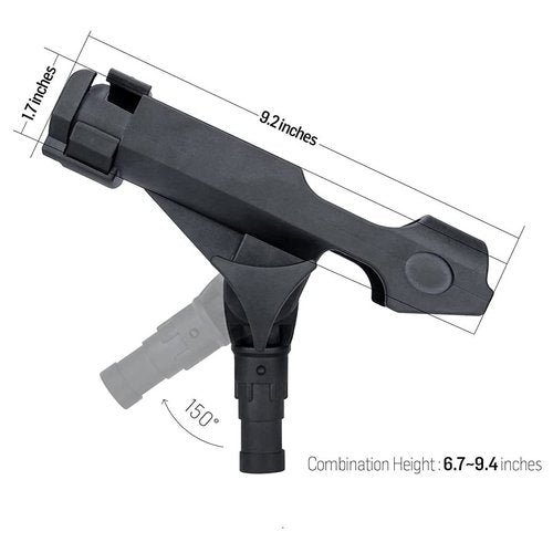 2 Pack Fishing Rod Holder with Track Mount Universal T-Shaped Screw Mounted on Rail for Kayak, Canoe, Fishing Boat (2Pack Rod Holders)