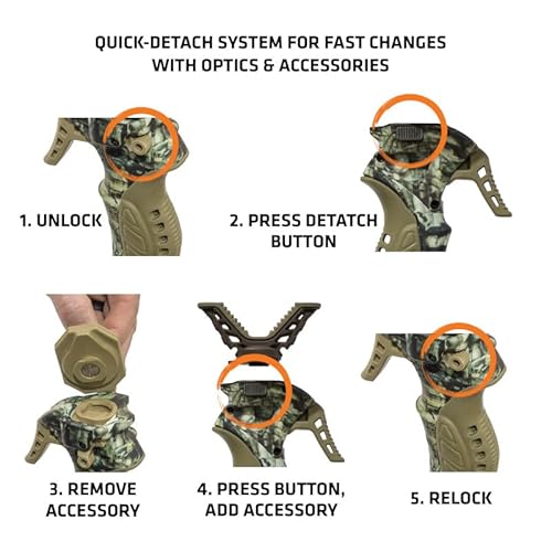 PRIMOS Hunting Trigger Stick Gen3 Shooting Stick, Adjustable Height, Quick-Detach Yoke, Durable and Lightweight, Ideal for Hunting, Shooting, and Photography
