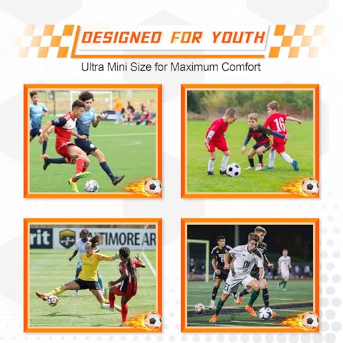 Mini Soccer Shin Guards for Kids & Adults - 3.94 x 2.48 Inches, Lightweight & Protective