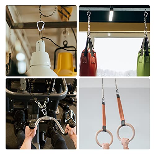 6 Pack Heavy Duty Zinc-Galvanized Steel Carabiners for Camping Hiking and Climbing