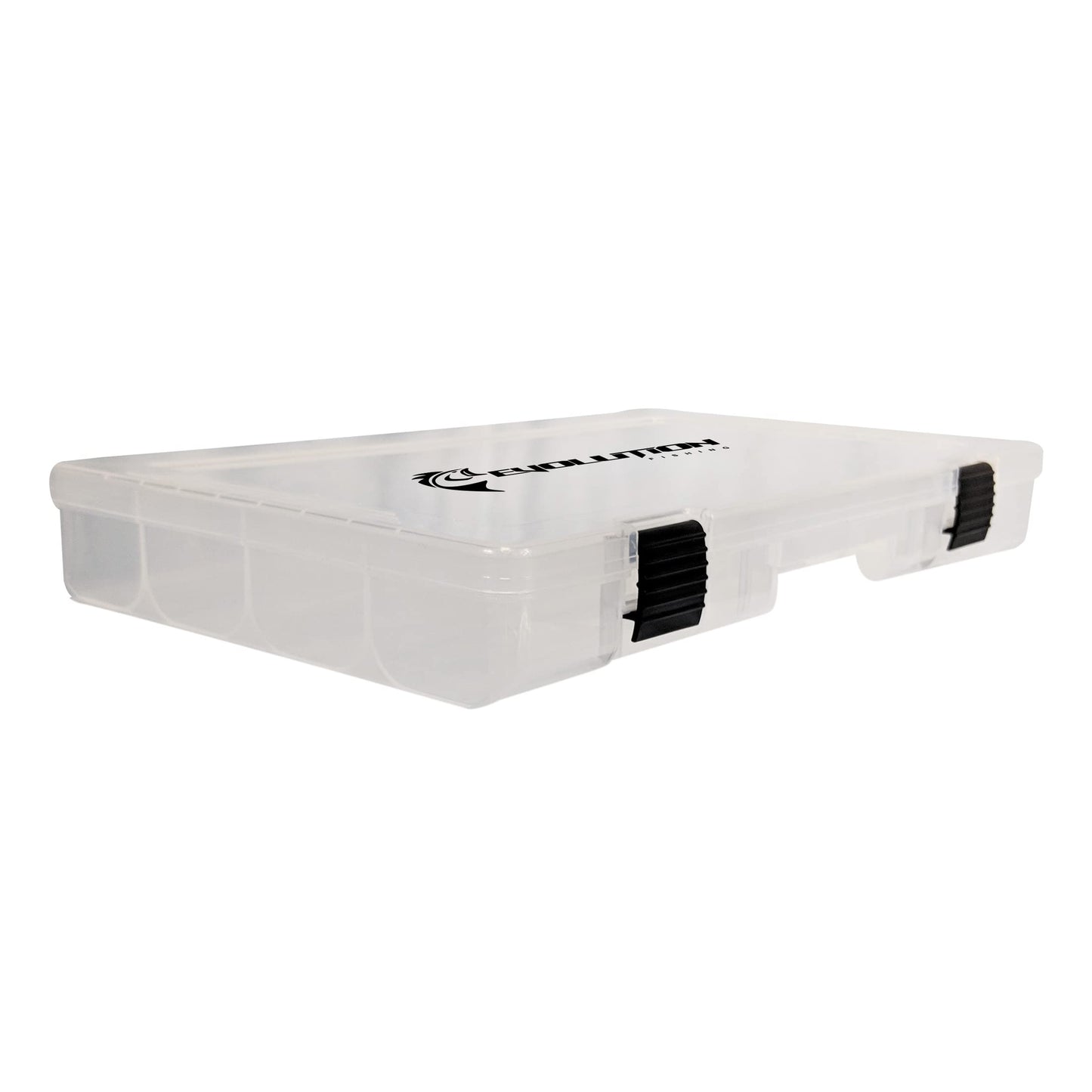 Evolution Outdoor 3600 Clear Fishing Tackle Tray Box with Removable Compartments Lure Tray Utility Box Storage