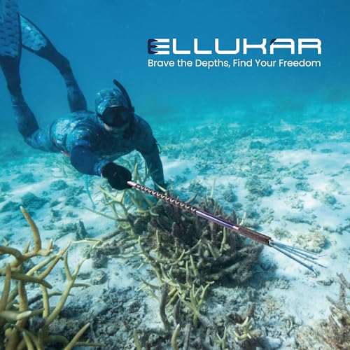 Elluk'ar Sportive Sea Carbon Fiber Pole Spear Kit for Spearfishing – 6ft Travel Hawaiian Sling + Slip Tip + Paralyzer Tip + Carry Bag – Stronger Lighter More Accurate ELLUKAR
