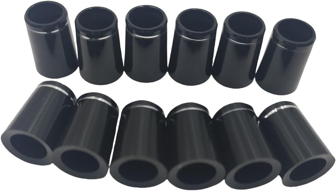 10pcs Size .370 Custom Black Golf Iron ferrules with Single Silver Ring for All Iron Shaft