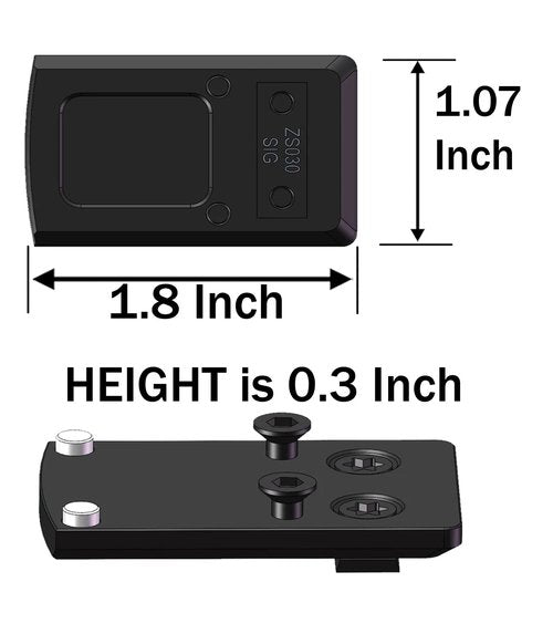 Gotical Super Slim Mounting Plate Red Dot Adapter for S I G P-320 Rear Sight