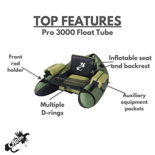 CADDIS Pro 3000 Float Tube for Fishing and Angling (Made Sports) (Pro 3000)