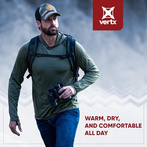 Vertx Mens Merino Wool Base Layer Hoody Pullover, Long Sleeve, Quick Dry, Outdoor Wear, Tactical Clothing
