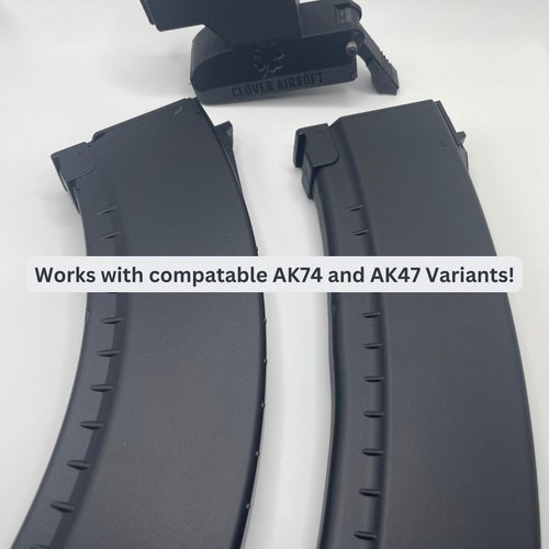 Clover Airsoft - Odin/Side Winder Syle Speed Loader Adapter (AK - AEG (not GBB) - CYMA, TM, G&P, A&K, L&T, Arc. - Adapter Only, Black)